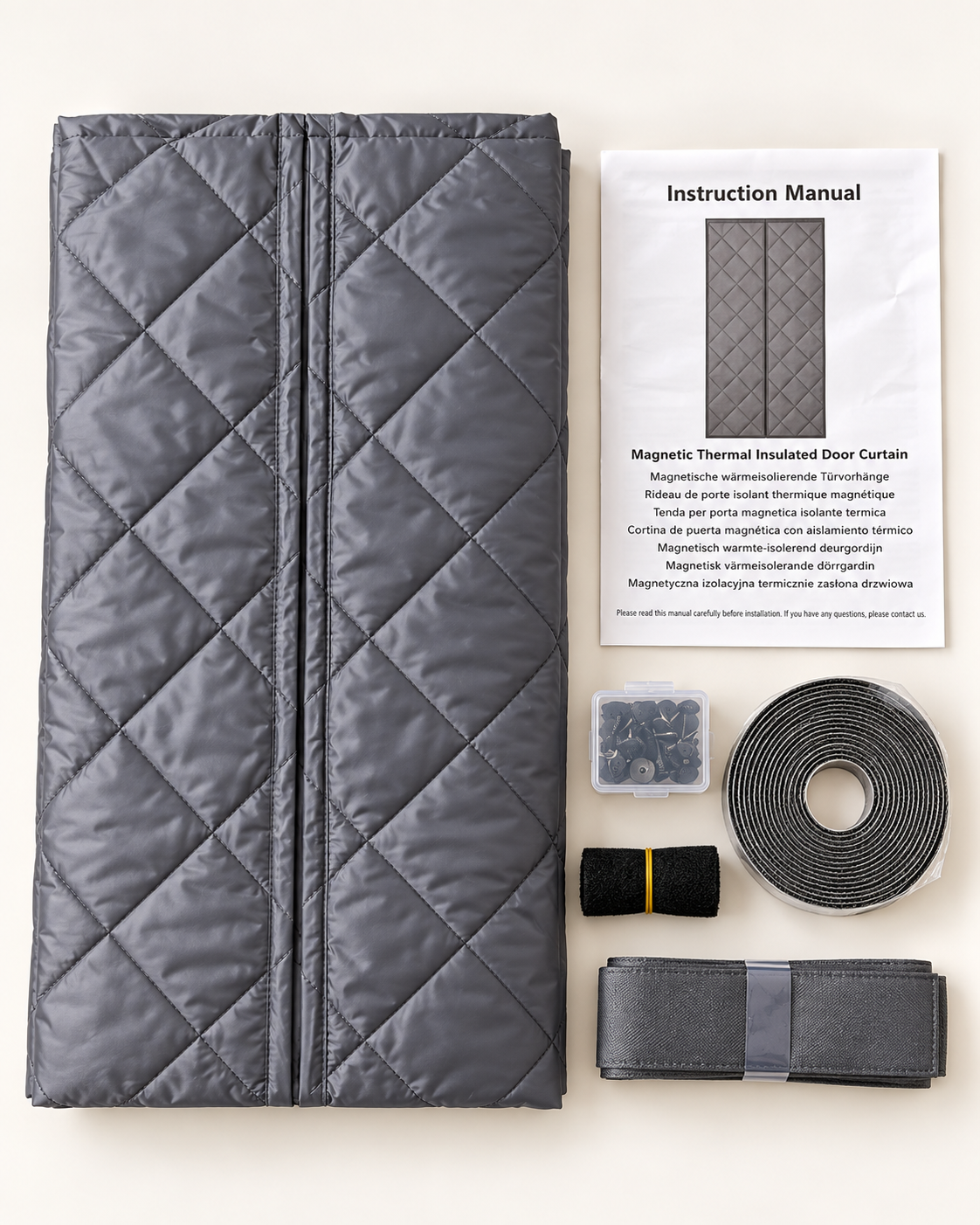 Kit AVENELYA avec rideau thermique et accessoires de fixation