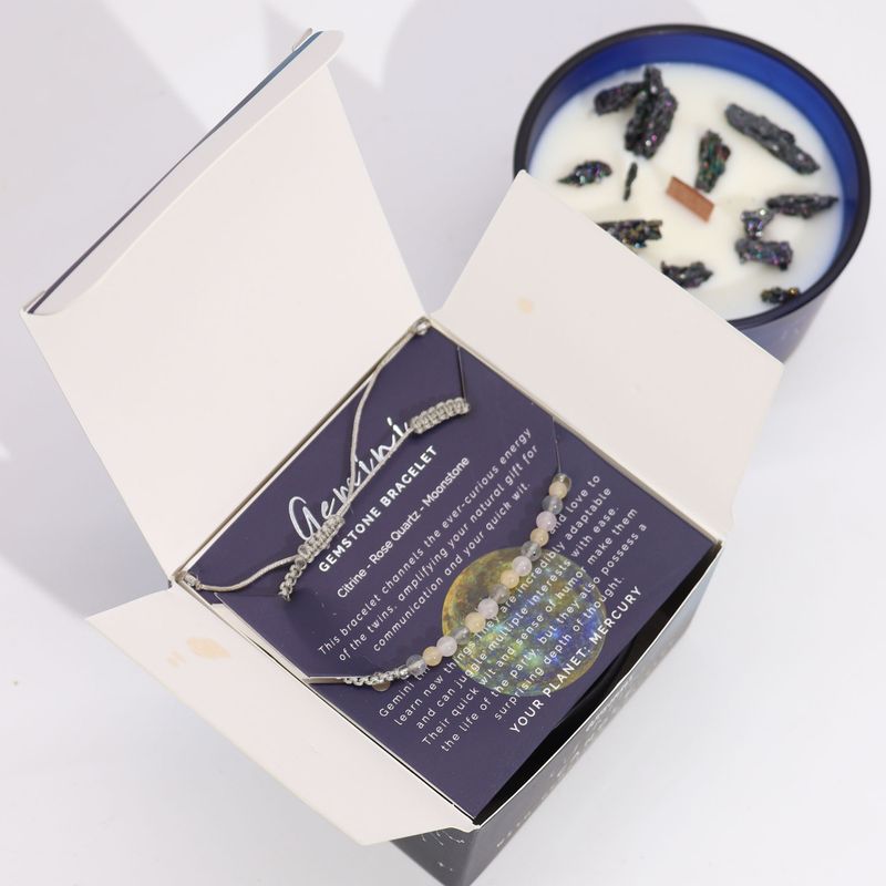 Cristaux de la bougie astrologique Gémeaux